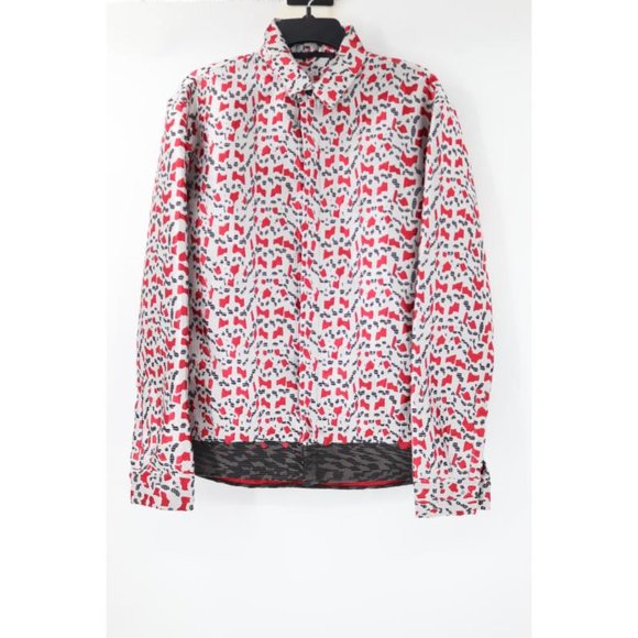 HAIDER ACKERMANN Shirt‎ Mens Medium Marvel Pattern Multicolor Jacquard button up - Picture 1 of 14